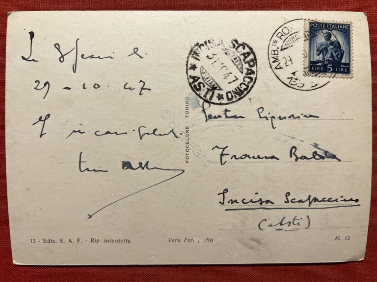 Cartolina - La Spezia - Giardini - 1947