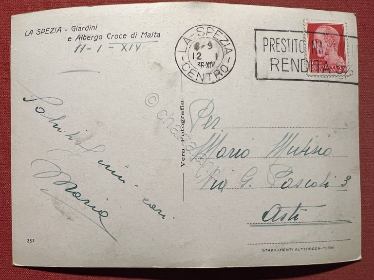 Cartolina - La Spezia - Giardini e Albergo Croce di …