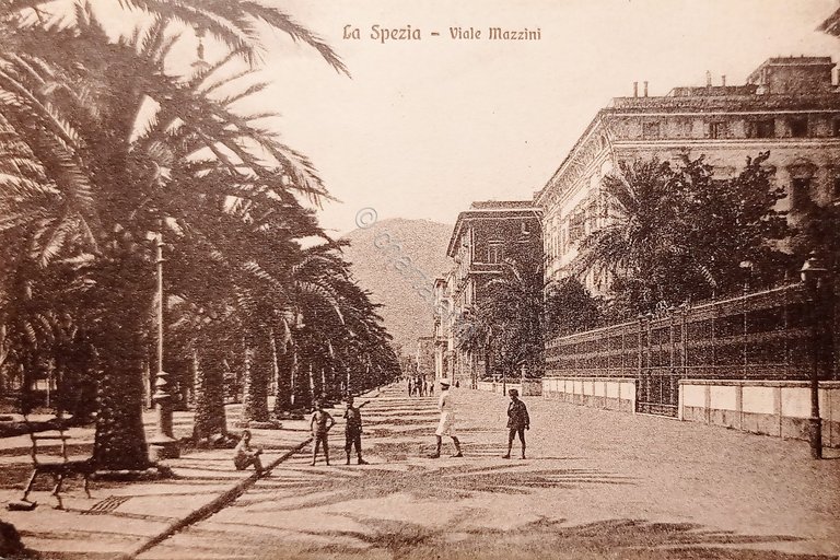Cartolina - La Spezia - Viale Mazzini - 1922