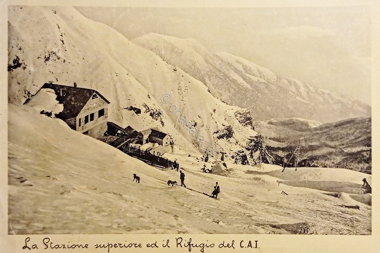 Cartolina - La Stazione superiore ed il Rifugio del C.A.I. …