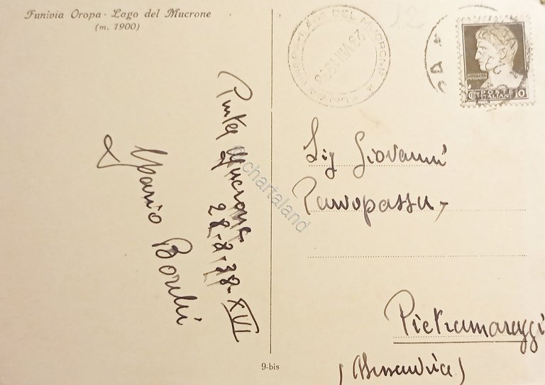 Cartolina - La Stazione superiore ed il Rifugio del C.A.I. …