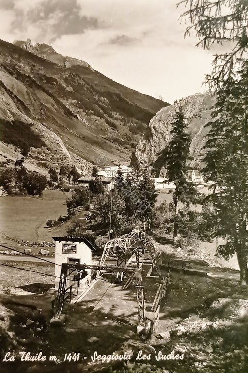Cartolina - La Thuile - Seggiovia Les Suches - 1954 | Immagine Gallery 3