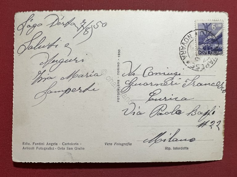 Cartolina - Lago d'Orta - La Penisola col S. Monte … | Immagine Gallery 4