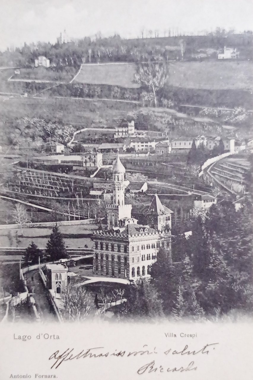 Cartolina - Lago d'Orta - Villa Crespi - 1905 - Cartolina