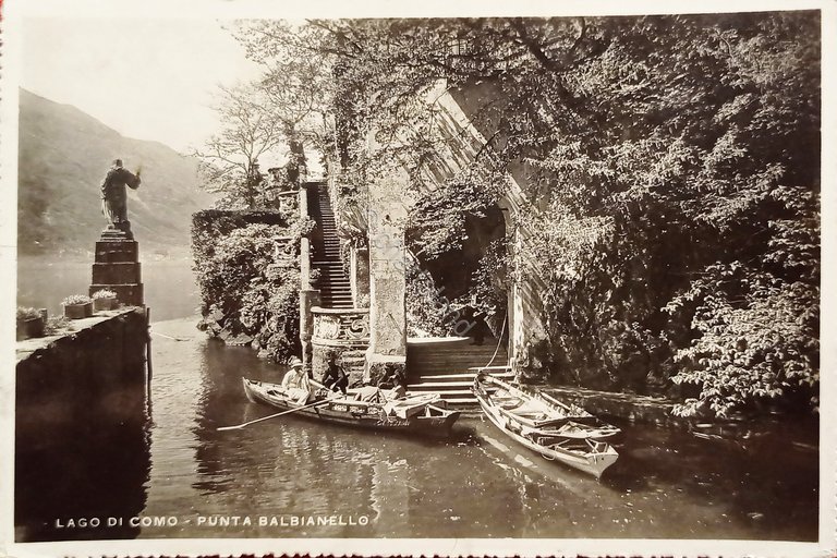 Cartolina - Lago di Como - Punta Balbianello - 1948