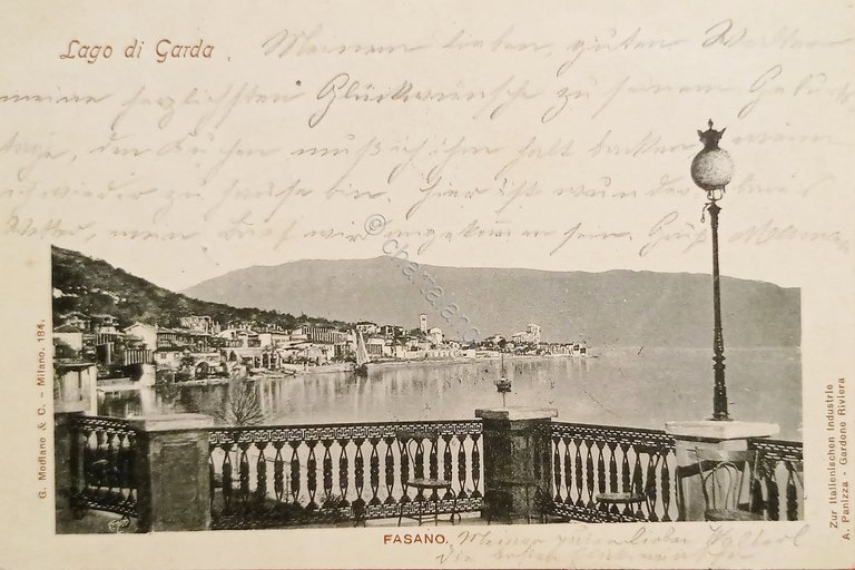 Cartolina - Lago di Garda - Fasano - 1899