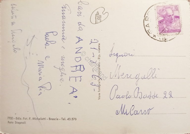 Cartolina - Lago di Garda - Gargnano - Porto e …