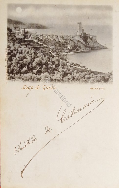 Cartolina - Lago di Garda - Malcesine - 1899