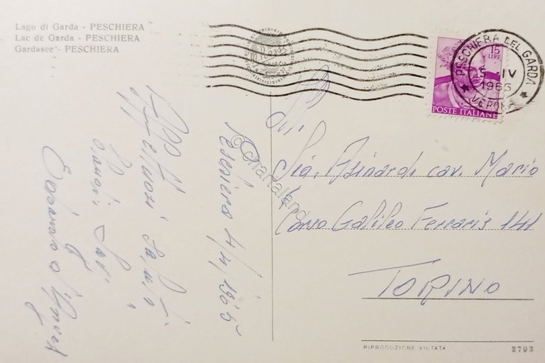 Cartolina - Lago di Garda - Peschiera - 1965