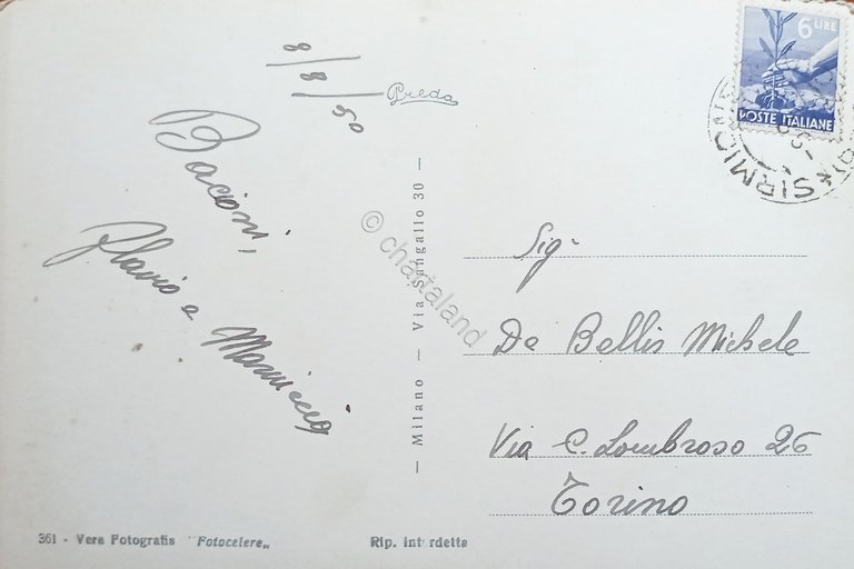 Cartolina - Lago di Garda - Sirmione - 1950