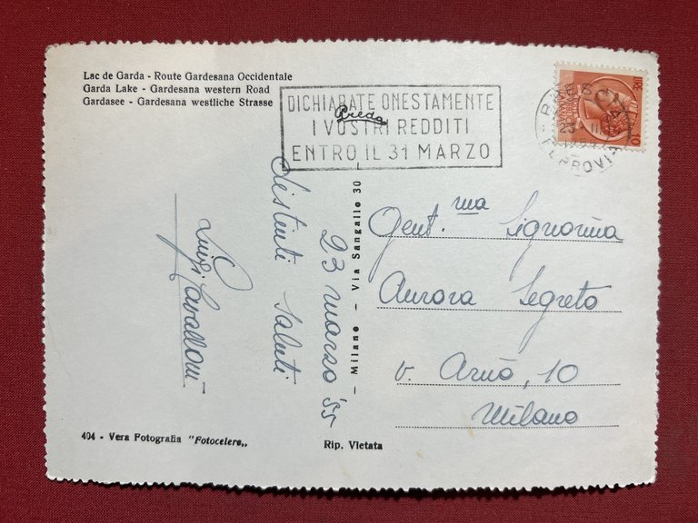 Cartolina - Lago di Garda - Strada Gardesana Occidentale - …