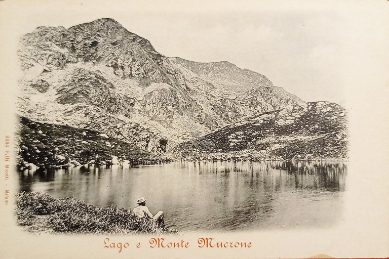 Cartolina - Lago e Monte Mucrone - 1910 ca.
