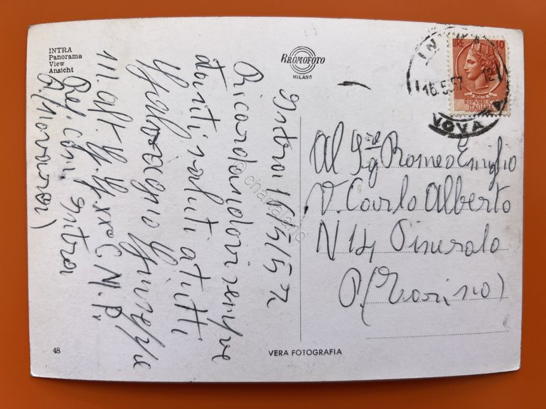 Cartolina - Lago Maggiore - Intra ( Verbania ) - …