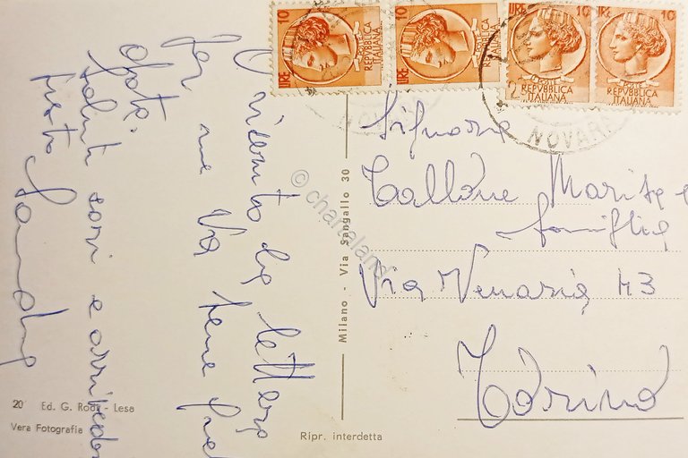 Cartolina - Lago Maggiore - Lesa - Vedute diverse - …