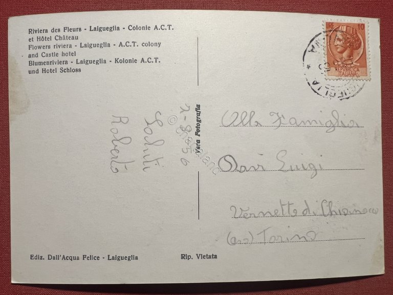 Cartolina - Laigueglia ( Savona ) - Riviera dei Fiori …