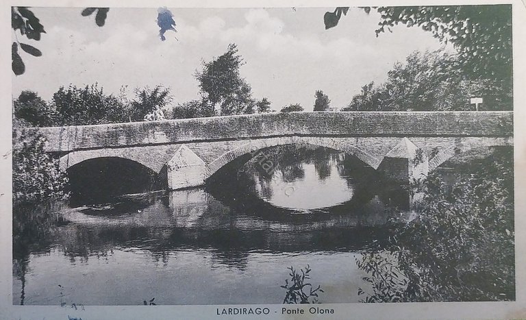 Cartolina - Lardirago - Ponte Olone - 1941