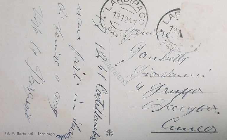 Cartolina - Lardirago - Ponte Olone - 1941