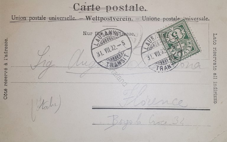 Cartolina - Lausanne - La Grenette - Svizzera - 1902