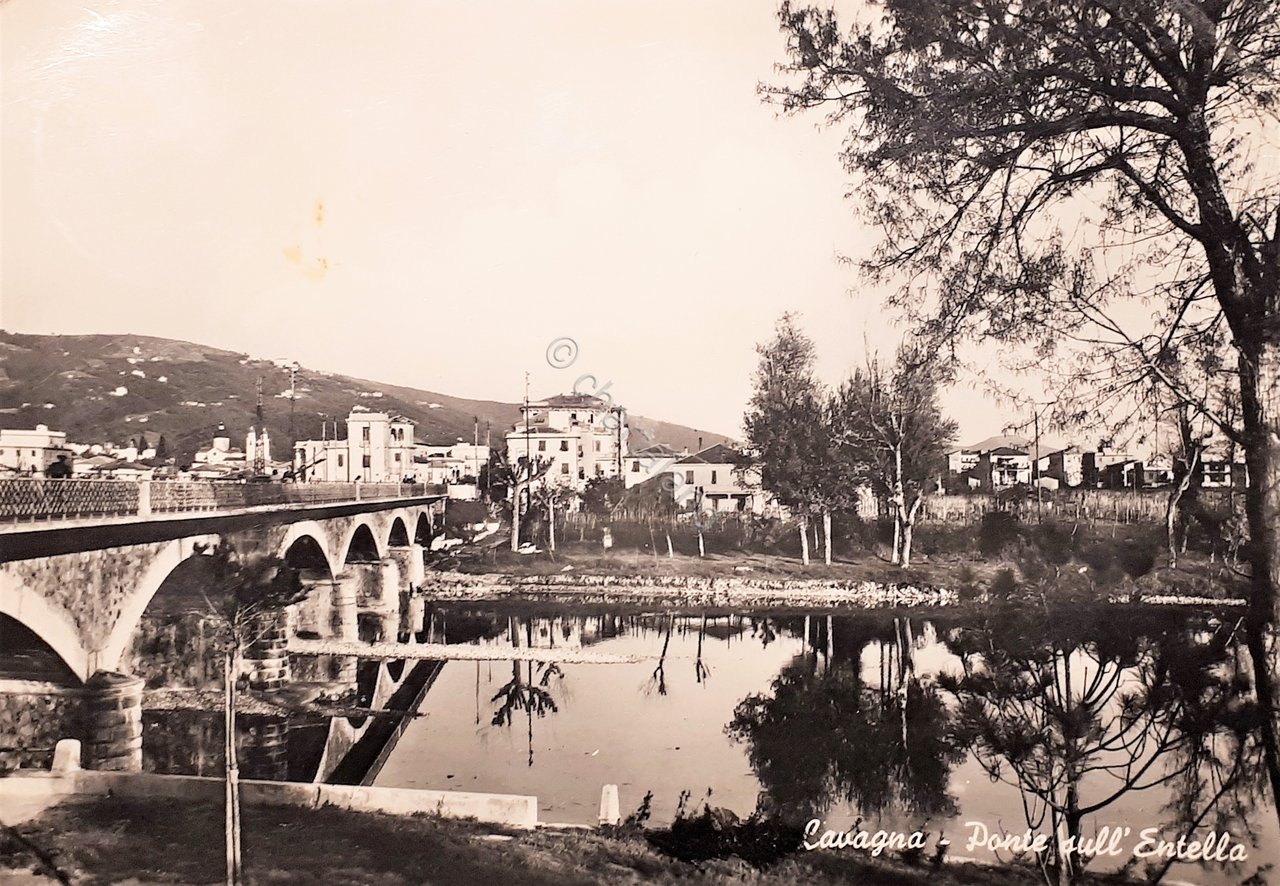 Cartolina - Lavagna - Ponte sull'Entella - 1956