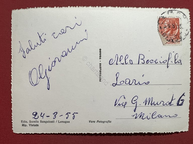 Cartolina - Lavagna ( Genova ) - Ritorno dai Bagni … | Immagine Gallery 4