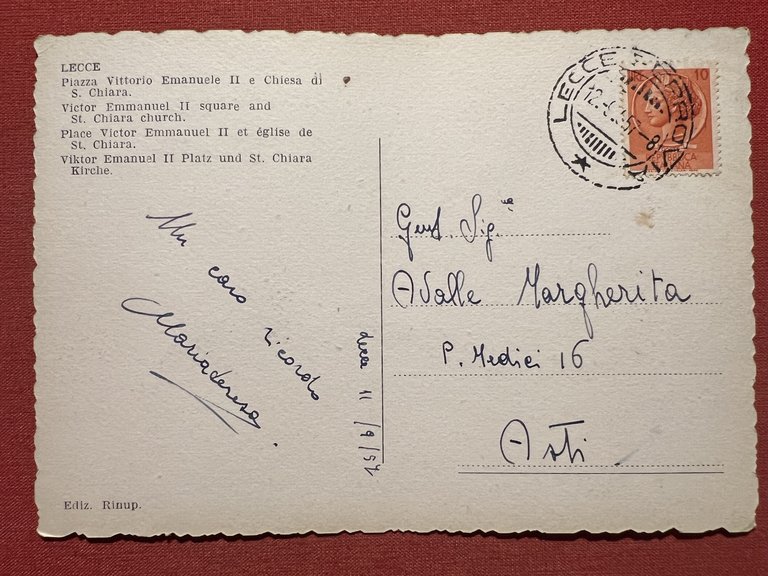 Cartolina - Lecce - Piazza Vittorio Emanuele II e Chiesa … | Immagine Gallery 2