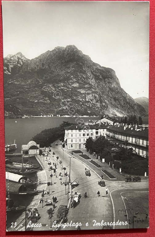 Cartolina - Lecco - Lungolago e Imbarcadero - 1940 ca. | Immagine Gallery 2