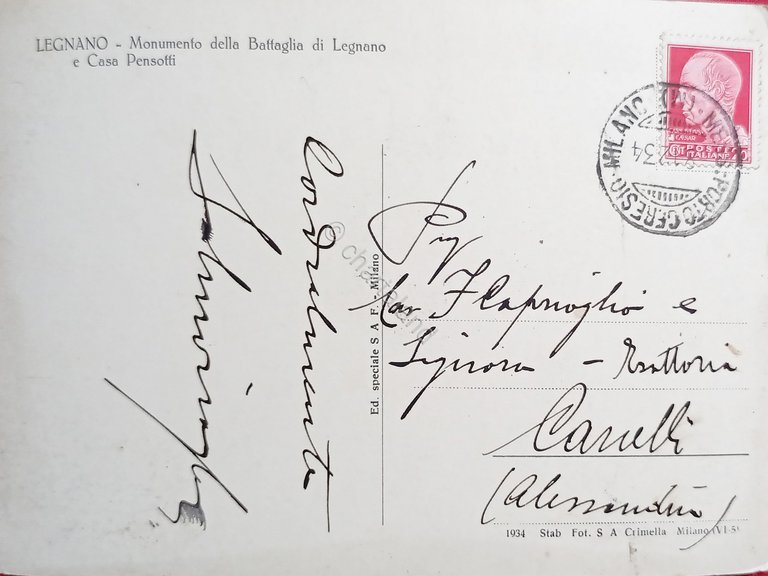Cartolina - Legnano - Monumento della Battaglia di Legnano e …