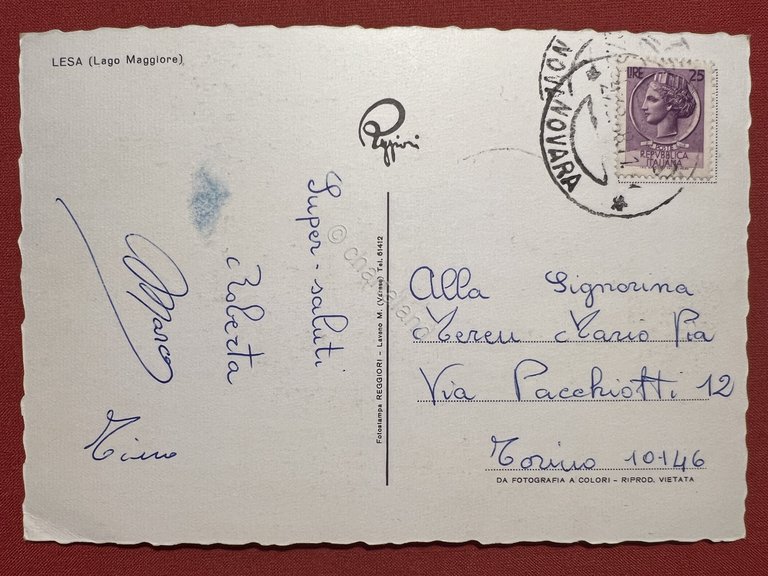 Cartolina - Lesa ( Novara ) - Lago Maggiore - …
