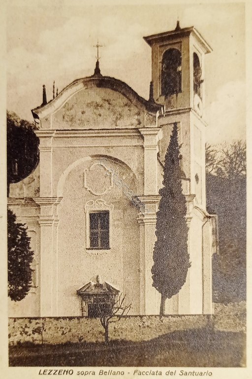 Cartolina - Lezzeno sopra Bellano - Facciata del Santuario - …