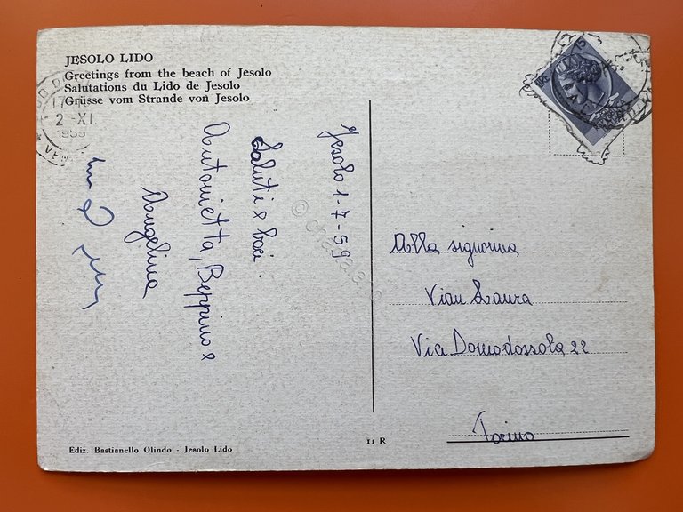 Cartolina - Lido di Jesolo ( Venezia ) - Vedute …