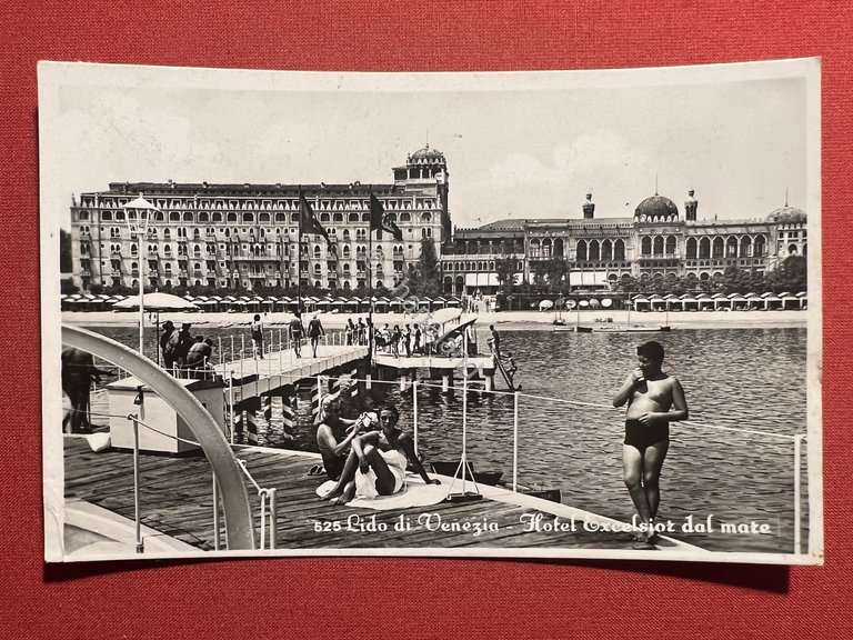 Cartolina - Lido di Venezia - Hotel Excelsior dal Mare …