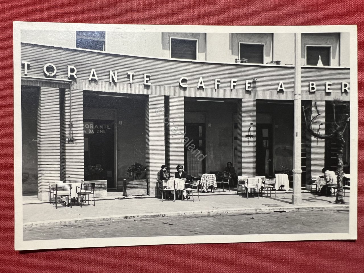 Cartolina - Lido di Venezia - Ristorante Caffè - 1951