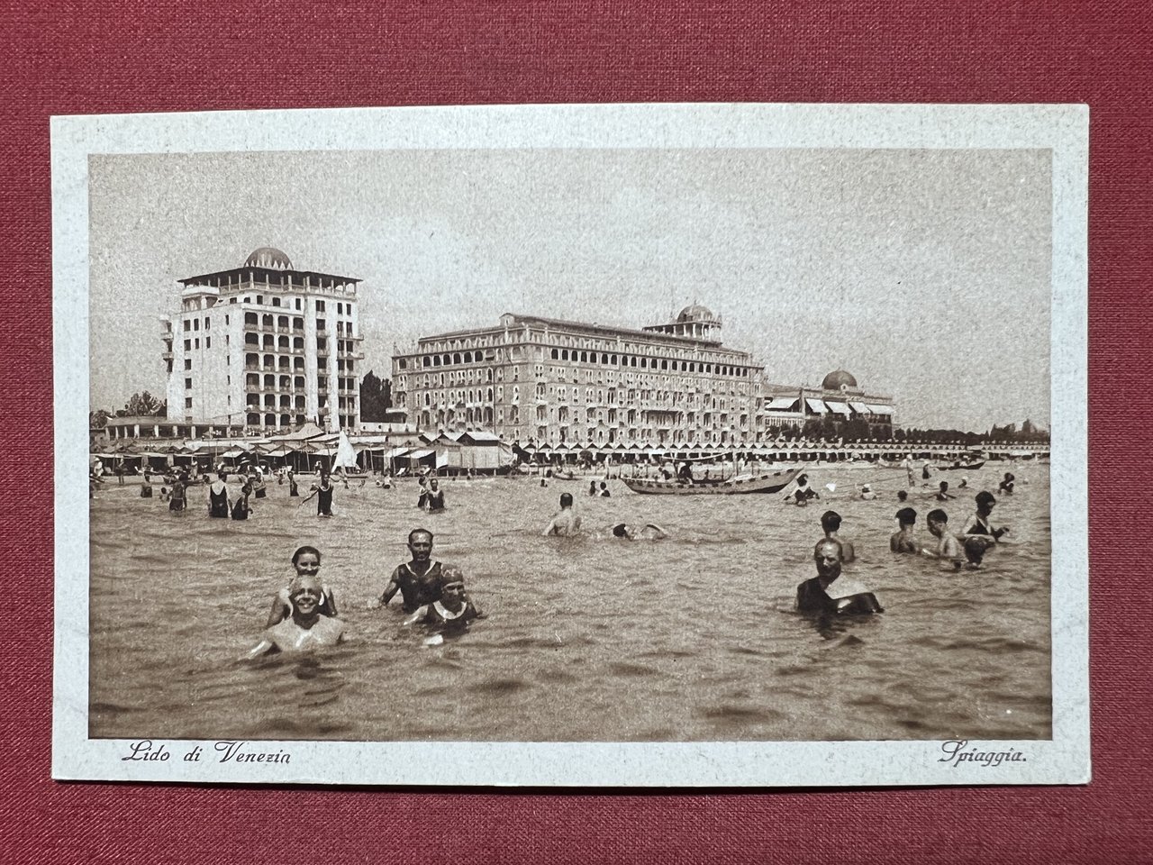 Cartolina - Lido di Venezia - Spiaggia - 1930 ca.