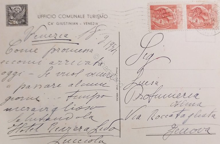 Cartolina - Lido di Venezia - Vedute della Spiaggia - …