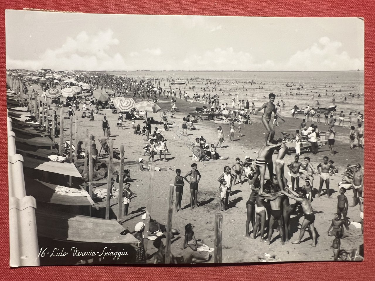 Cartolina - Lido Venezia - Spiaggia - 1951