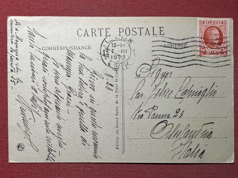 Cartolina - Liège - La Statue Grétry et la Place …