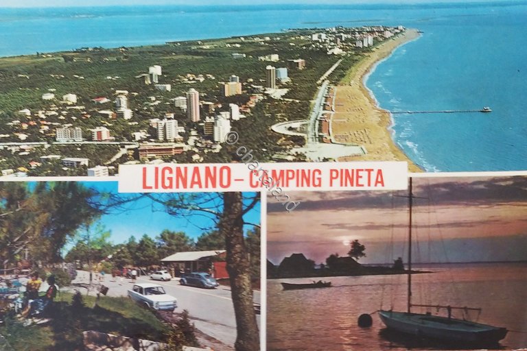 Cartolina - Lignano - Camping Pineta - 1970 ca.