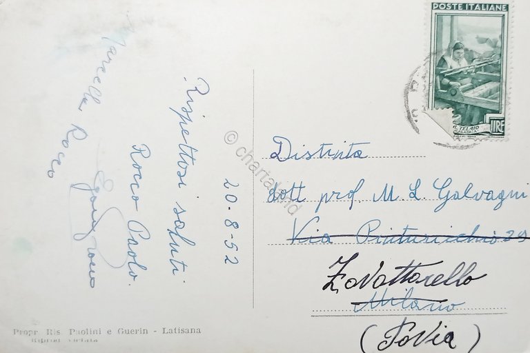 Cartolina - Lignano Sabbiadoro ( Udine ) - 1952