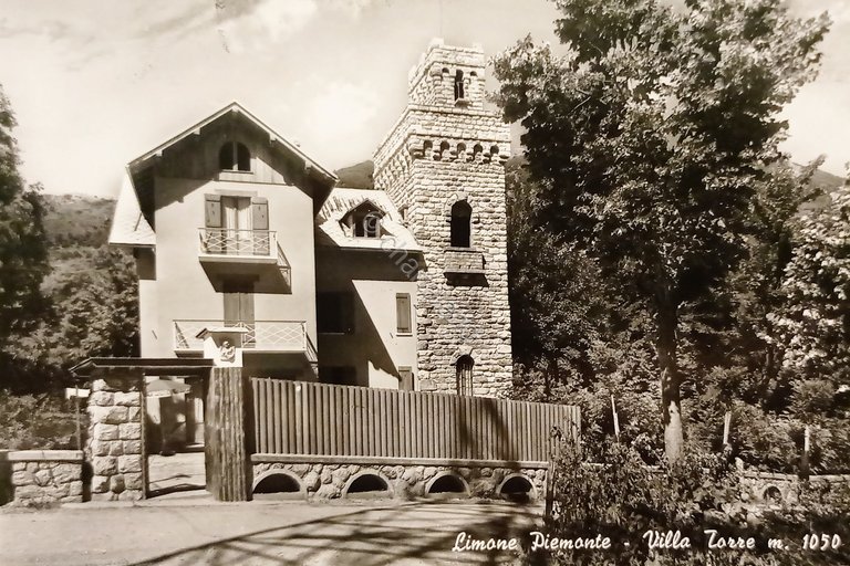 Cartolina - Limone Piemonte - Villa Torre - 1958