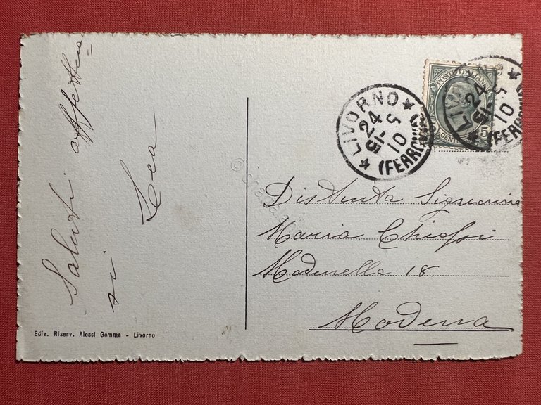 Cartolina - Livorno - Ardenza - 1910