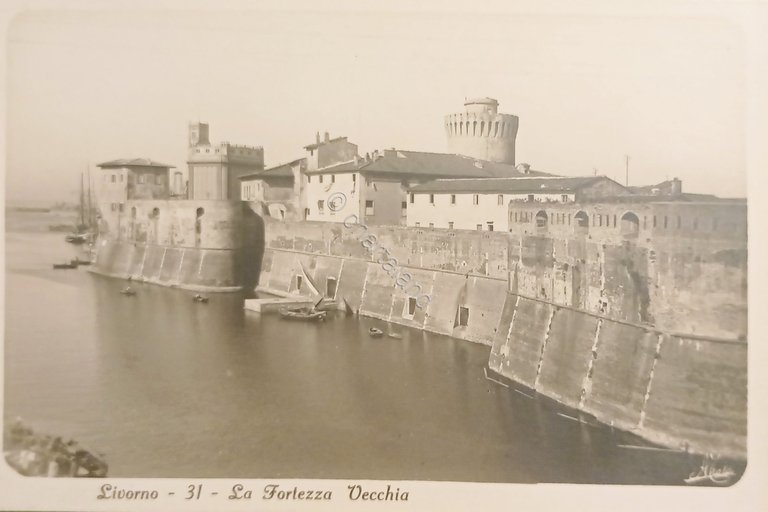 Cartolina - Livorno - La Fortezza Vecchia - 1925 ca.
