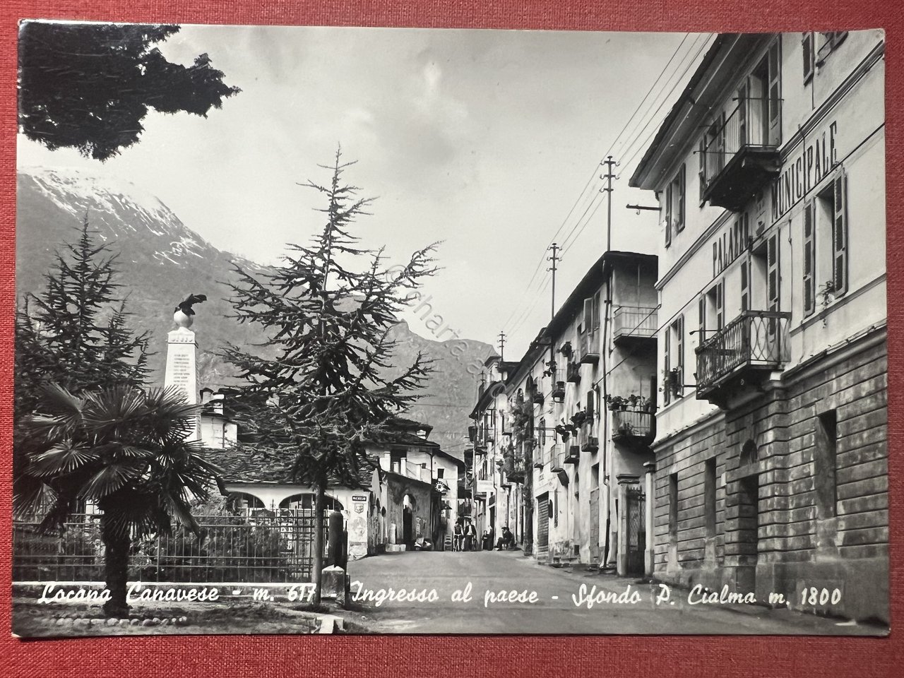 Cartolina - Locana Canavese - Ingresso al Paese - Sfondo …