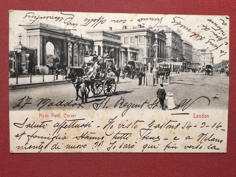 Cartolina - London - Hyde Park - Corner - 1904