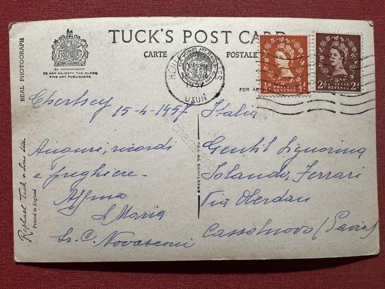 Cartolina - London Street - Chertsey - 1957