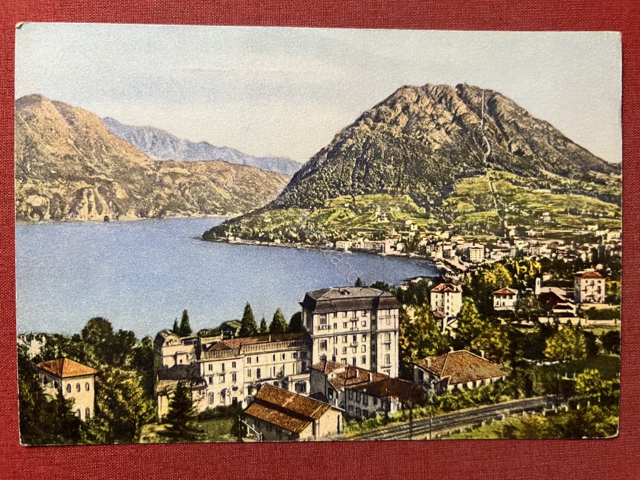 Cartolina - Lugano Paradiso e Monte San Salvatore - 1961
