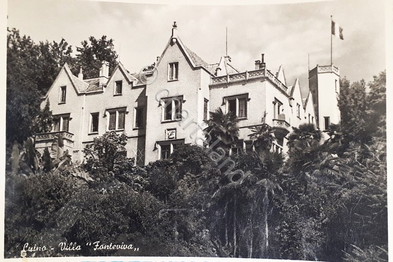 Cartolina - Luino - Villa Fonteviva - 1952