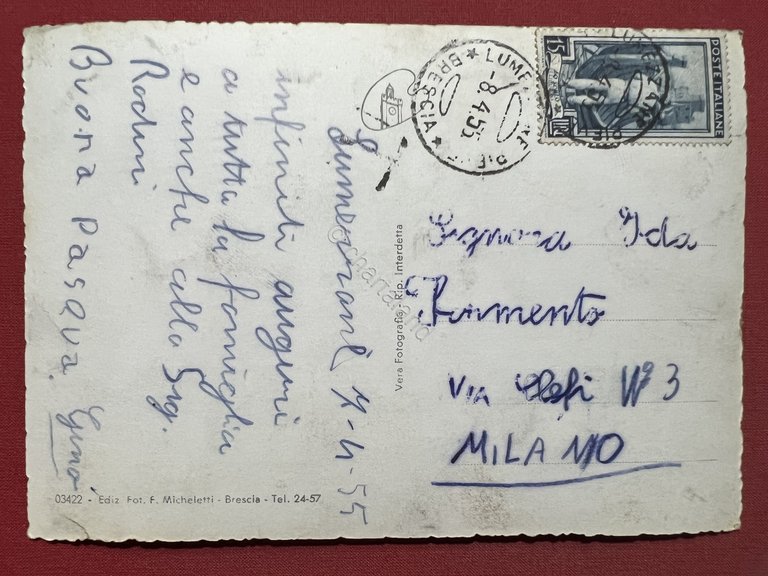 Cartolina - Lumezzane ( Brescia ) - Pieve e Monte …