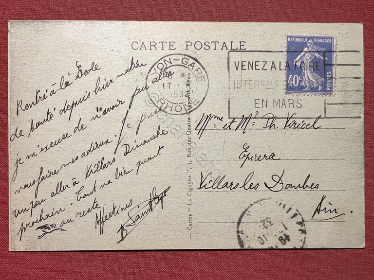 Cartolina - Lyon - Ecole de Santé Militaire - Avenue …