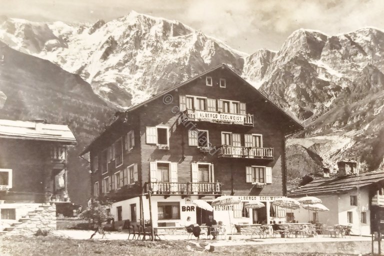 Cartolina - M. Rosa - Macugnaga Pecetto - Albergo Edelweiss …