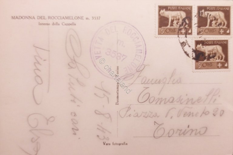 Cartolina - Madonna del Rocciamelone - Interno della Cappella - …